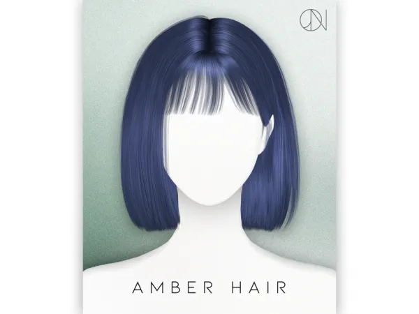 Alpha HAIR N6 AMBER by [JINO] - The Sims 4 Custom Content