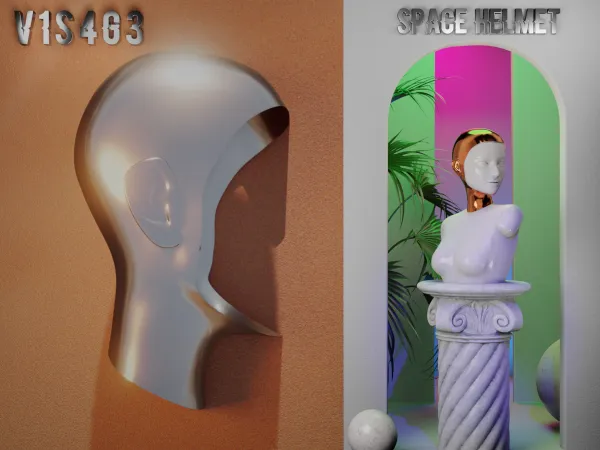 Alpha space helmet by v1s4g3 - The Sims 4 custom content