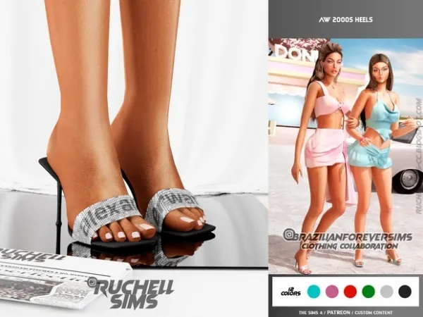 Alpha AW 2000S HEELS FREE by ruchellsims - The Sims 4 Custom Content