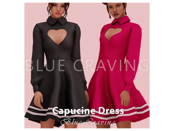 Alpha Blue Craving Capucine Dress by bluecraving - The Sims 4 Custom Content