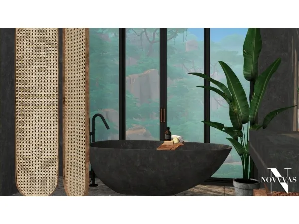 Alpha WABI SABI BATHROOM - The Sims 4 Custom Content