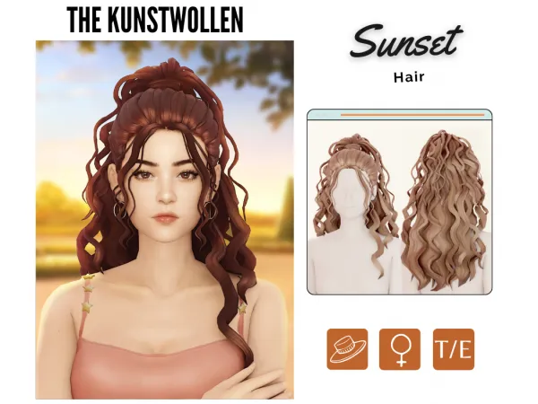 Maxis Match Sunset hair - The Sims 4 Custom Content