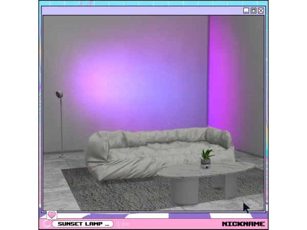 Alpha sunset lamp by simsfinds - The Sims 4 Custom Content