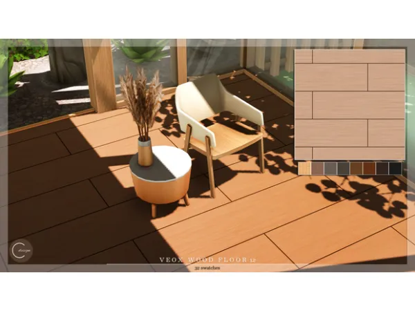 Mix VEOX Wood Floor 12 by Cross Design - The Sims 4 Custom Content