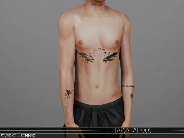 Mix Tarsis tattoos by overkillsimmer - The Sims 4 Custom Content