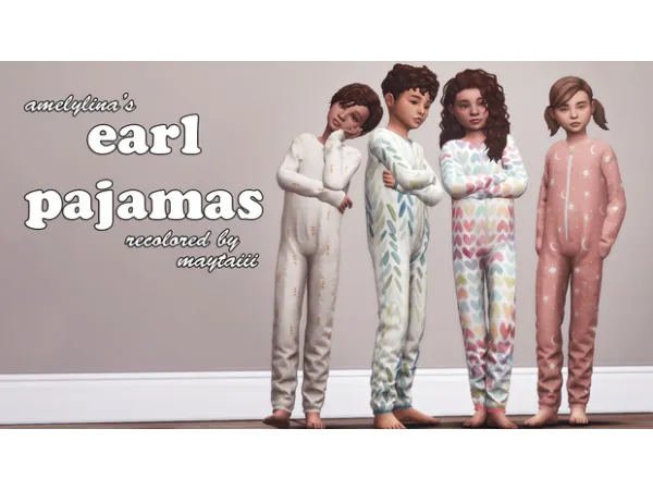 Maxis Match earl pajamas recolor by maytaiii - The Sims 4 Custom Content