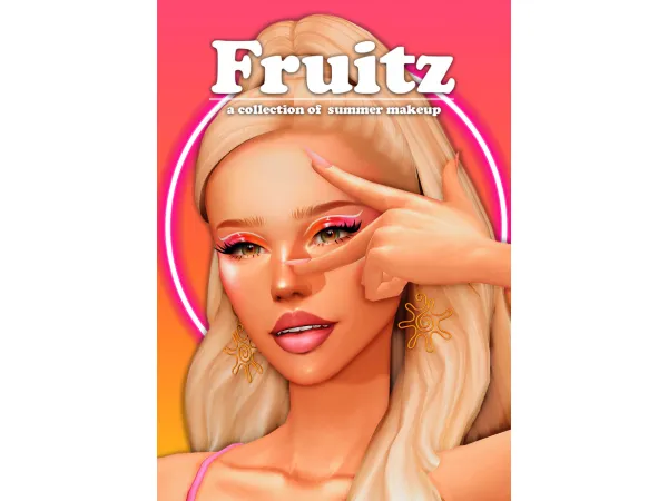 Maxis Match FRUITZ a collection of summer makeup by Lady Simmer - The Sims 4 Custom Content