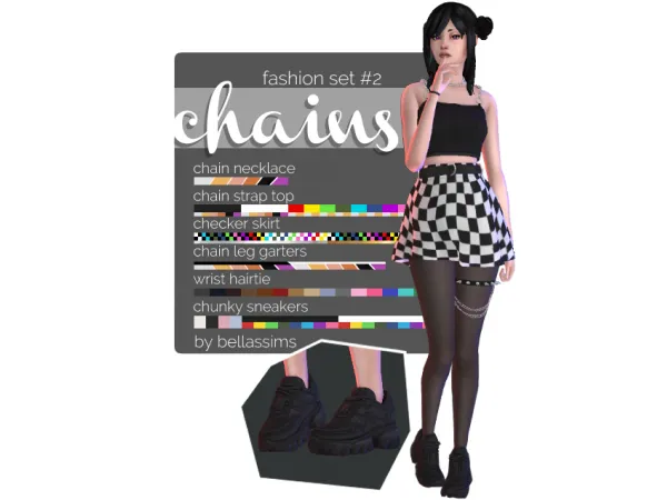 Maxis Match Fashion Set 2 Chains by simsfinds - The Sims 4 Custom Content