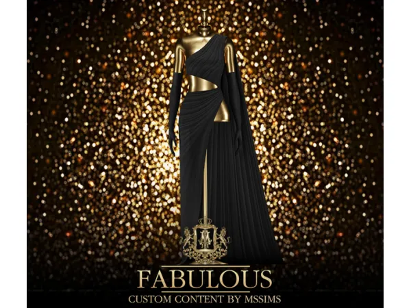 Alpha FABULOUS GOWN by simsfinds - The Sims 4 Custom Content