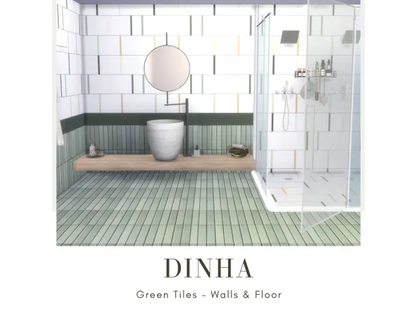 Alpha Green Tiles Floor - The Sims 4 Custom Content