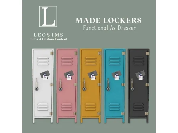 Alpha Made Locker by leosims4cc - The Sims 4 Custom Content