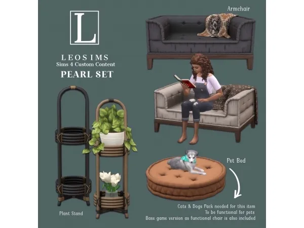 Alpha Pearl Set by leosims4cc - The Sims 4 Custom Content
