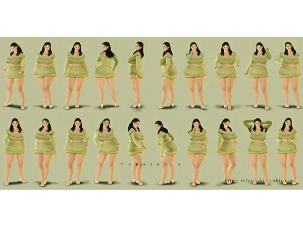 Mix Big size poses 02 Pose Pack CAS by simsfinds - The Sims 4 Custom Content