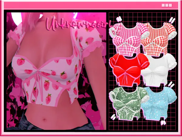 Alpha sumie fler top unknown66irl by unknown66irl - The Sims 4 Custom Content