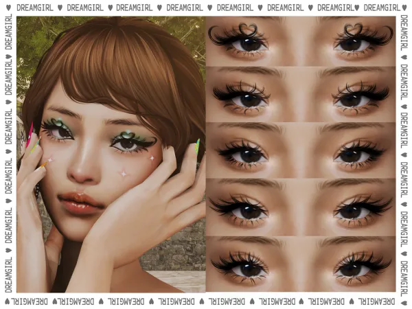 Alpha DREAMGIRL 3D LASHES VER 7 by dreamgirl - The Sims 4 Custom Content