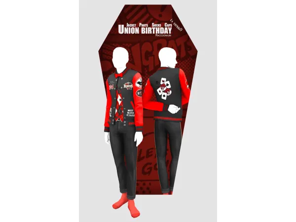Maxis Match TWST Union Birthday miniset by Raccoonium - The Sims 4 Custom Content