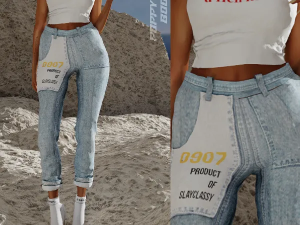 Alpha SC143 BOOTCUT PANTS by slayclassy - The Sims 4 Custom Content
