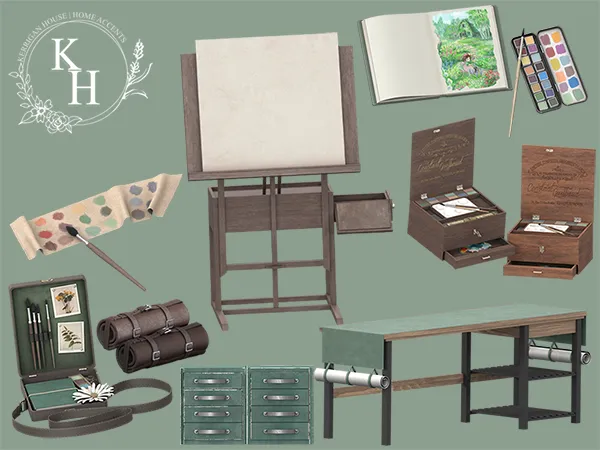Alpha [KHD] Painter Set - The Sims 4 Custom Content