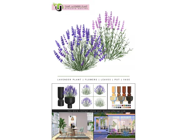 Mix Camp Lavender Plant - The Sims 4 Custom Content