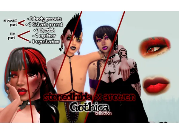 Maxis Match GOTHICA a cosmeticsgshade collaboration by Stonedhilda - The Sims 4 Custom Content