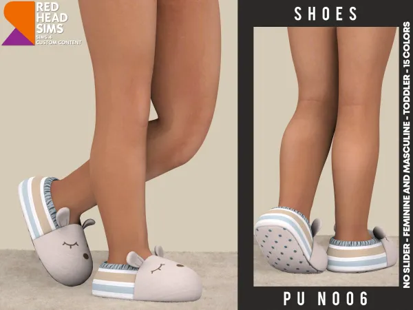Alpha PU SHOES N006 NO SLIDER TODDLER by redheadsims - The Sims 4 custom content