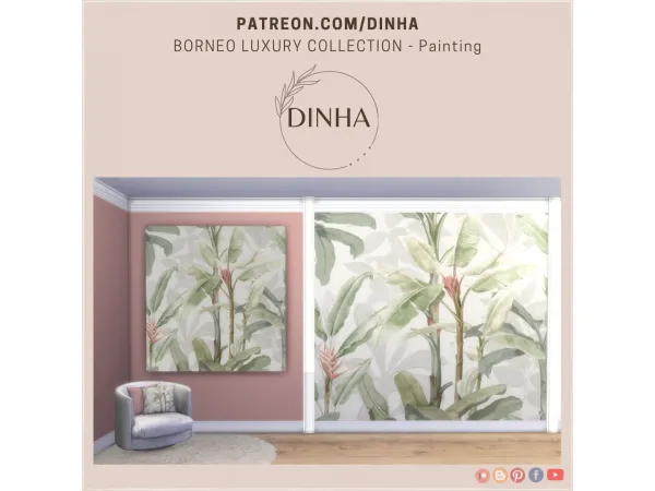 Mix BORNEO LUXURY COLLECTION Painting - The Sims 4 Custom Content