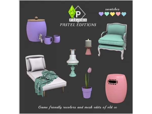 Alpha Pastel Editions by pixelvibes - The Sims 4 Custom Content