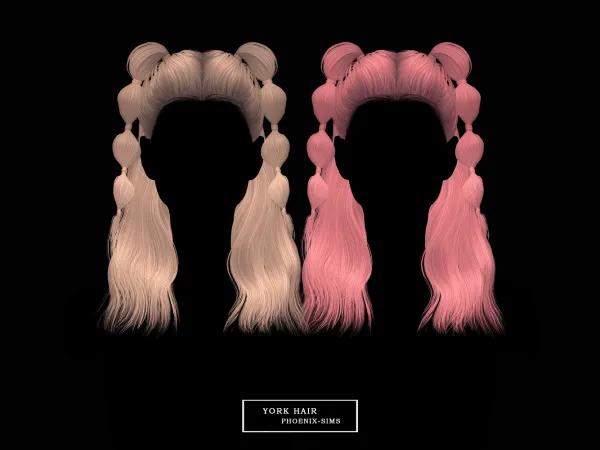 Alpha York Hair - The Sims 4 Custom Content