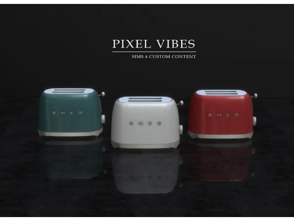 Alpha Smeg Toaster by pixelvibes - The Sims 4 Custom Content