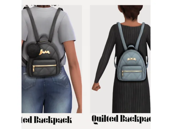 Maxis Match Quilted Backpacks by Cee - The Sims 4 Custom Content
