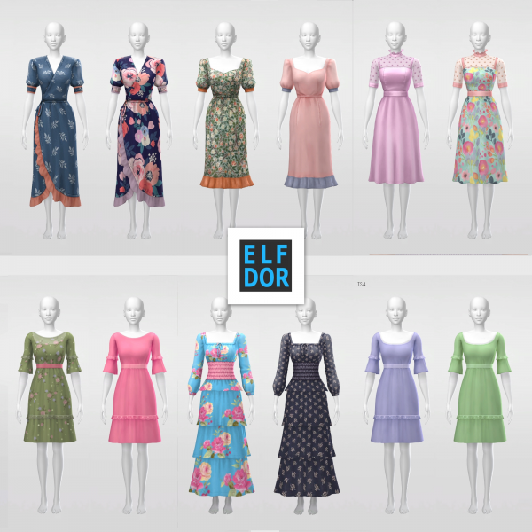 Mix August Collection 1 by elfdor - The Sims 4 Custom Content