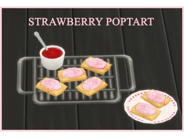 Maxis Match STRAWBERRY POPTART by simsfinds - The Sims 4 Custom Content