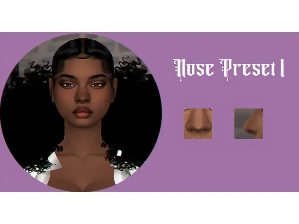 Maxis Match FEMALE NOSE PRESETS 01 03 - The Sims 4 Custom Content