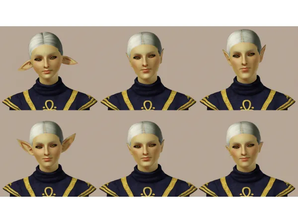 Summerset 6 custom elven face presets by simsfinds - The Sims 3 Custom Content