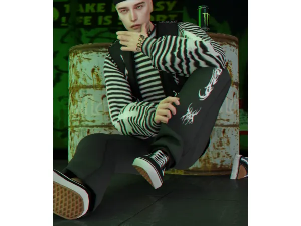 Alpha OUTFIT GOTH by whimp - The Sims 4 Custom Content