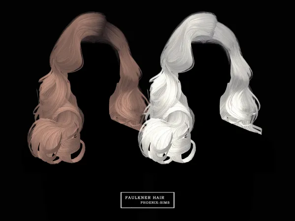 Alpha Faulkner Hair - The Sims 4 Custom Content