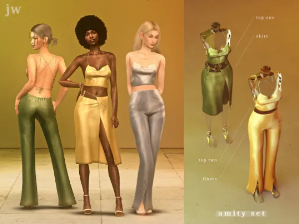 Mix Amity Set by simsfinds - The Sims 4 Custom Content