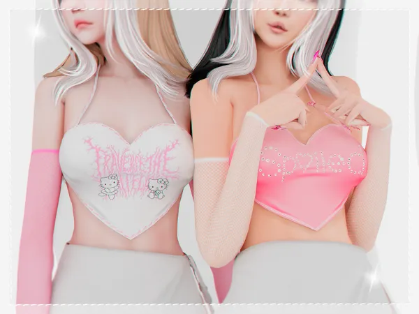 Alpha Heart top babyetears by babyetears - The Sims 4 Custom Content