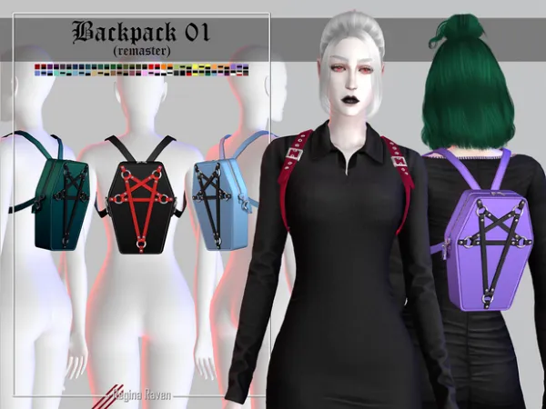 Mix Backpack 01 (remaster) by simsfinds - The Sims 4 Custom Content