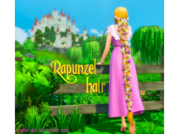Maxis Match RAPUNZEL HAIR by simsfinds - The Sims 4 Custom Content