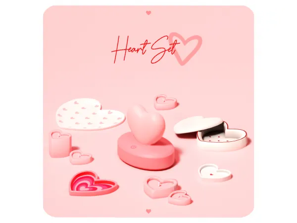 Maxis Match Heart Set by aira-cc - The Sims 4 Custom Content