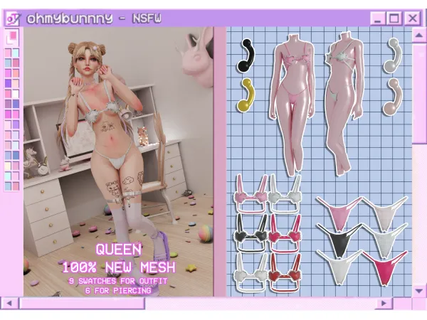 Alpha NSFW QUEEN by ohmybunnny2 - The Sims 4 Custom Content