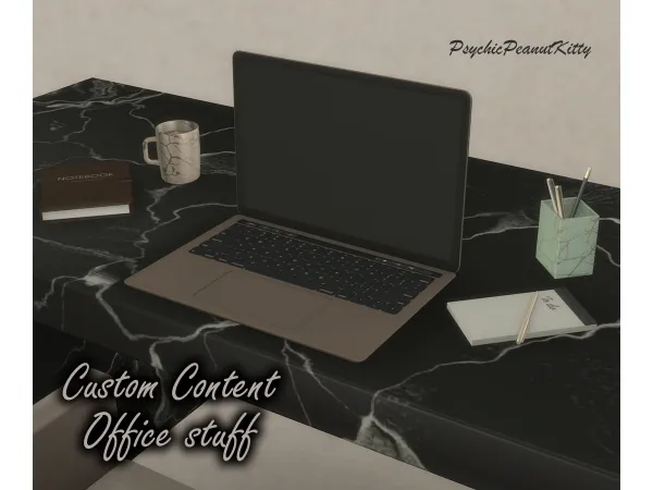 Alpha office stuff by psychicpeanutkitty - The Sims 4 Custom Content