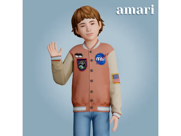 Alpha Amari jacket by amelylina - The Sims 4 Custom Content