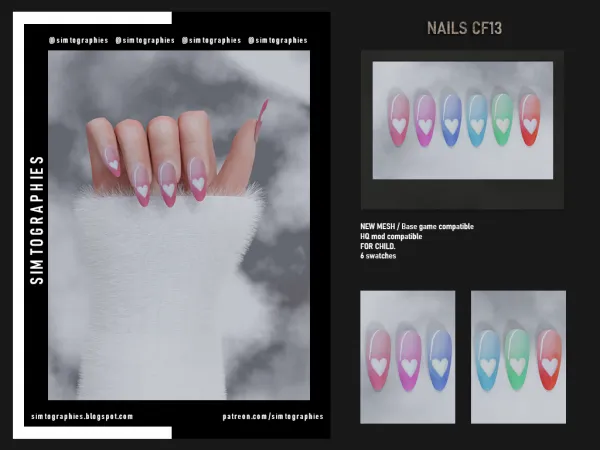 Mix Nails CF13 - The Sims 4 Custom Content