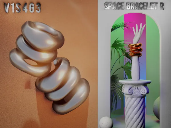 Alpha Space Bracelet R by v1s4g3 - The Sims 4 custom content