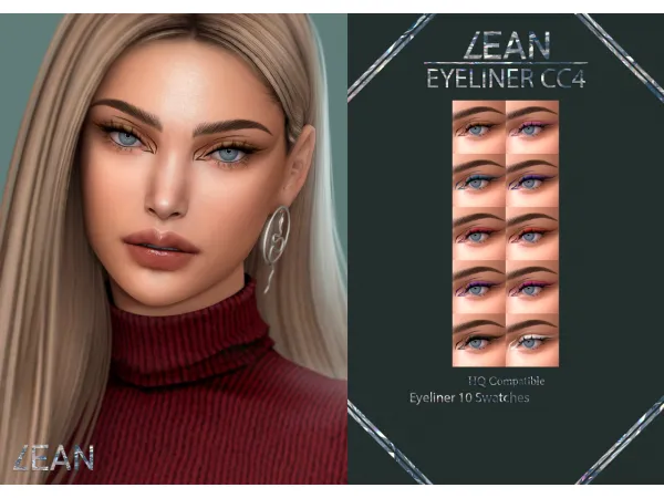 Alpha LEAN EYELINER CC4 by simsfinds - The Sims 4 Custom Content