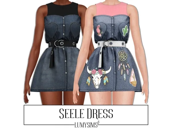 Alpha Seele Dress by lumysims - The Sims 4 Custom Content