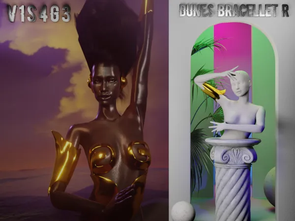 Alpha Dunes Bracellet R by v1s4g3 - The Sims 4 custom content