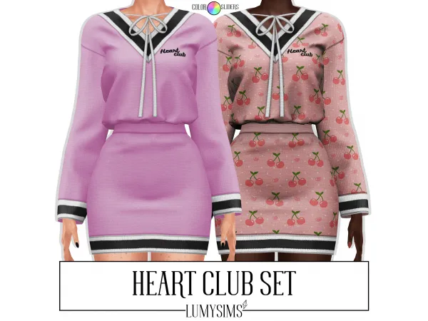 Alpha Heart Club Set by lumysims - The Sims 4 Custom Content